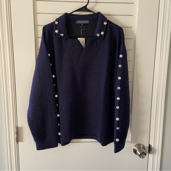 Simply Southern Tops - Simply Southern Winter Jewelled Quilted Top New with Tags Blue